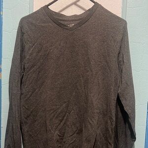 Men's Gray Long Sleeve Shirt